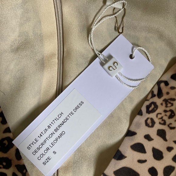 Ronny Kobo Leopard Bernadette Dress Chiffon Leopard Print Maxi Dress NWT - Picture 9 of 12